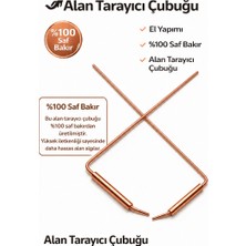 MurayTekno %100 Saf Bakır Alan Tarama Çubuğu|el Yapımı Profesyonel Define & Enerji Tespit Çubuğu (2’li Set)