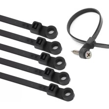 Senka PM-26326 Vida Delikli Kablo Bağı Plastik Kelepçe 100LÜ Paket Siyah 2.5X100MM