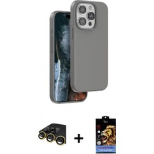 Pileli Store Pilelistore™ iPhone 14 Pro Kılıf Kıvılcım Çizgi Serisi - Siyah Buffer Hayalet Cam Ekran Koruyucu + Raze Metal Kamera Lens - Gd