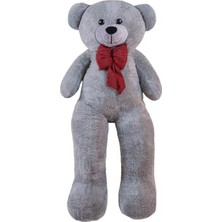 MarkEntegra Gri Papyonlu Pelüş Ayıcık,yumuşak ve Sevimli Büyük Boy Oyuncak Ayı,sarılmalık Sevgiliye Hediye Büyük Boy Ayı (130CMGRI)