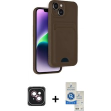 Pileli Store Pilelistore™ iPhone 14 Kılıf Vadi Çizgi Prime - Şeffaf Royal Nano Ekran Koruyucu + Pvd Metal Kamera Lens - Pe