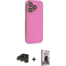 Pileli Store Pilelistore™ iPhone 13 Pro Max Kılıf Siluet Minimal Özel Seri - Siyah Bilvis Hayalet Cam Ekran Koruyucu + Raze Metal Kamera Lens - Gd