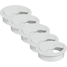 Esranın Dünyası BADEM10 Masa Üstü Kablo Kanalı Deliği Kapağı Beyaz Masa Kapağı 6 cm (5 Adet)