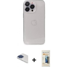 Pileli Store Pilelistore™ iPhone 13 Pro Max Kılıf Ufuk Minimal Özel Seri - Siyah 6d Mat Seramik Hayalet Nano Ekran Koruyucu + Pers Alüminyum Kamera Lens - Lt
