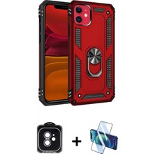 Pileli Store Pilelistore™ iPhone 11 Kılıf Ahenk Klasik Koleksiyonu - Siyah 3D Antistatik Cam Ekran Koruyucu + Pvd Metal Kamera Lens - Yl