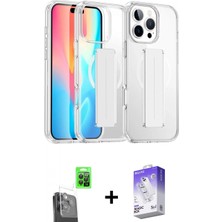 Pileli Store Pilelistore™ iPhone 16 Pro Kılıf Nova Işık Koleksiyonu - Siyah Bilvis 5in1 3D Magic Cam Ekran Koruyucu + Raze Metal Kamera Lens - Sh