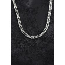 Callerrons Accessories 316L Çelik Gümüş Renk Curb Model Zincir Erkek Kolye - EBJ260509W42130