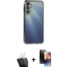 İlk El Grup Pilelistore™ Galaxy A55 5g Kılıf Vadi Minimal - Siyah 3D Antistatik Mat Seramik Nano Ekran Koruyucu + Kamera Lens Koruma Cam - Sf