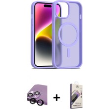 Pileli Store Pilelistore™ iPhone 14 Kılıf Siluet Minimal Prime - Siyah Bilvis 3D Mat Cam Ekran Koruyucu + Raze Metal Kamera Lens - Sh