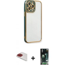 Pileli Store Pilelistore™ iPhone 13 Pro Max Kılıf Çekirdek Klasik Serisi - Şeffaf 360 Full Body Arka Koruyucu + Pers Alüminyum Kamera Lens - Kı