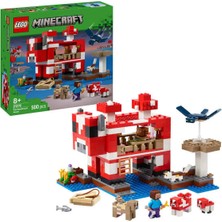 LEGO Minecraft Mooshroom Evi 21270 - 8 Yaş ve Üzeri Macera Oyunları Seven Çocuklar Için Mantar Tarlaları Içeren Yaratıcı Oyuncak Yapım Seti (500 Parça)