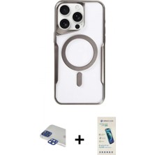Pileli Store Pilelistore™ iPhone 11 Pro Max Kılıf Yadigar Klasik Özel Seri - Şeffaf Pasifik Cam Ekran Koruyucu + Pers Alüminyum Kamera Lens - Lt