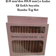 Senka 12'li Profesyonel Bambu Tığ Seti - 2.0 Mm'den 10.0 Mm'ye Kadar Tam Set