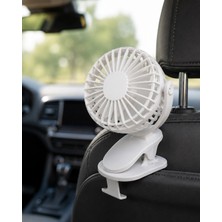 Mossem 360 Derece Dönebilen Mandallı Şarjlı Mini Masa Fanı (Kopya)