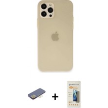 Pileli Store Pilelistore™ iPhone 12 Pro Max Kılıf Atlas Minimal Prime - Siyah 6d Mat Seramik Hayalet Nano Ekran Koruyucu + Renkli Kamera Lens Koruma Cam - Sı