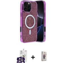 Pileli Store Pilelistore™ iPhone 16 Pro Max Kılıf Eksen Çizgi - Siyah Bilvis 3D Cam Ekran Koruyucu + Bilvis Titan Kamera Lens - Gs