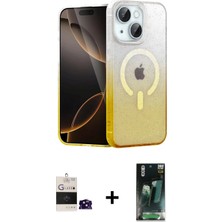 Pileli Store Pilelistore™ iPhone 15 Kılıf Eksen Minimal Özel Seri - Şeffaf 360 Full Body Arka Koruyucu + Bilvis Titan Kamera Lens - Sh