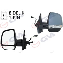 GVA Depomix Diş Dikiz Aynasi Sol Doblo 11 Mekanik Sinyalli Astarli Çift Cam Konveks VM-669PL