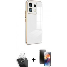 İlk El Grup Pilelistore™ Redmi Note 13 Pro 5g Kılıf Yankı Serisi - Siyah 3D Antistatik Mat Seramik Nano Ekran Koruyucu + Kamera Lens Koruma Cam - Sf