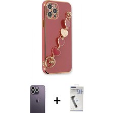 Pileli Store Pilelistore™ iPhone 12 Pro Max Kılıf Nova Işık Prime - Şeffaf Uv Polymer Nano Ekran Koruyucu + Neon Fosforlu Kamera Lens - Bz