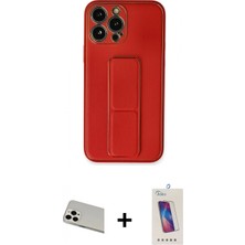 Pileli Store Pilelistore™ iPhone 13 Pro Max Kılıf Akış Doku - Siyah Joko 5d Cam + Rainbow Kamera Lens Koruma Cam - Bz