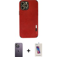 Pileli Store Pilelistore™ iPhone 12 Pro Max Kılıf Doruk Asil Koleksiyonu - Siyah Joko 5d Cam + Neon Fosforlu Kamera Lens - Bz
