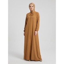 Nevayla Moda Salaş Kesim Aerobin Kumaş Ferace / Camel - F137