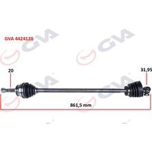 GVA Depomix Komple Aks Sağ Uno 70 1.4i 94-00 861.5MM