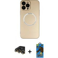 Pileli Store Pilelistore™ iPhone 14 Pro Kılıf Zirve Klasik Prime - Siyah 18D Cam Ekran Koruyucu + Raze Metal Kamera Lens - Gd