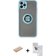 Pileli Store Pilelistore™ iPhone 11 Pro Max Kılıf Yörünge Çizgi - Siyah Seramik Nano Ekran Koruyucu + Renkli Kamera Lens Koruma Cam - Pe
