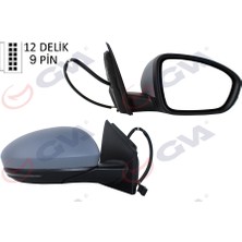 GVA Depomix Diş Dikiz Aynasi Sağ Megane 15 Elektrikli Isitmali Sinyalli Sensörlü Astarli Konveks VM-6142EHPSR