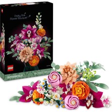 LEGO Botanicals Pembe Çiçek Buketi 10342 - Yetişkinler Için Dekoratif Çiçek Yapım Seti (749 Parça)