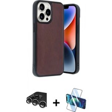 Pileli Store Pilelistore™ iPhone 14 Pro Max Kılıf Kıvılcım Işık Serisi - Siyah 3D Antistatik Cam Ekran Koruyucu + Raze Metal Kamera Lens - Gs