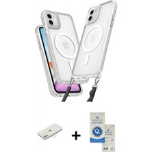 Pileli Store Pilelistore™ iPhone 11 Kılıf Atlas Doku Koleksiyonu - Şeffaf Royal Nano Ekran Koruyucu + Renkli Kamera Lens Koruma Cam - Sı