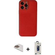 Pileli Store Pilelistore™ iPhone 13 Pro Max Kılıf Yadigar Klasik - Siyah Bilvis Hayalet Cam Ekran Koruyucu + Pers Alüminyum Kamera Lens - Gd