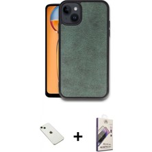 Pileli Store Pilelistore™ iPhone 14 Kılıf Kıvılcım Işık Serisi - Siyah Bilvis 3D Mat Cam Ekran Koruyucu + Diamond Kamera Lens - Yl