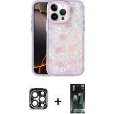 Pileli Store Pilelistore™ iPhone 15 Pro Max Kılıf Odak Prime - Şeffaf 360 Full Body Arka Koruyucu + Pvd Metal Kamera Lens - Lt