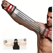 Hereveoyuncak Göğüs Genişletme ve Kuvvet Egzersiz Aleti – 5 Yaylı 5 Kademeli Ayarlanabilir Fitness ve Kuvvet Antrenmanıı Ekipmanı