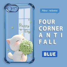 HONTINGA iPhone 7 ile Uyumlu Şeffaf Kılıfı Düşüme Önleyici Basitlik Anti Düşme Kamera Korumali Kedi Desen Yumuşak Silikon Telefon Kılıfı Kadın ve Erkek Için Uygundur K3-0040