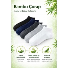 Sky Socks 5'li Erkek Bambu Konforlu Terletmez Koku Yapmaz Renkli Derbili Patik Çorap