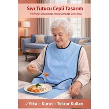 Med Live Yikanabilir Silinebilir Hasta Mama (Yemek) Önlüğü (Karışık Renkli) 1 Adet