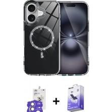 Pileli Store Pilelistore™ iPhone 17 Kılıf Kıvılcım Form Prime - Siyah Bilvis 5in1 5d Magic Hayalet Cam Ekran Koruyucu + Bilvis Titan Kamera Lens - La