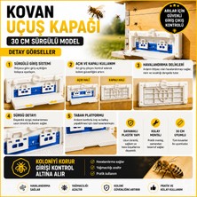Aksaray Arıcılık Arı Uçuş Kapağı 5 Adet 30 cm Sürgülü Model, Giriş Çıkış Kontrol Aparatı