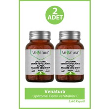 Venatura Lipozomal Demir ve Vitamin C 60 Kapsül 2 Adet