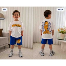 Uçurtma Baby Kids Jeliboom Garfield Baskılı Yazlık Şortlu Erkek Çocuk Alt Üst 2'li Takım