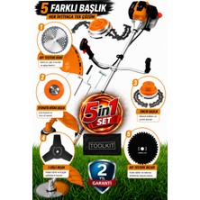 Wüber 4x4 Arazi Tip Ultra Güçlendirilmiş 5ın1 Benzinli Canavar Yan Tırpan Ot Biçme Motoru
