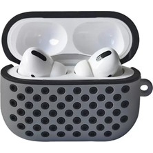 Akmanora Newface Apple Airpods Pro 2 (2.nesil) Spor Delikli Kılıf - Gri-Siyah
