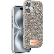Akmanora Onegif Apple iPhone 16 Bright Simli Kapak - Gold