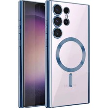Akmanora Newface Samsung Galaxy S22 Ultra Kılıf Kross Magneticsafe Kapak - Sierra Blue