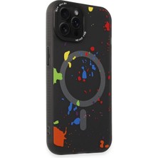 Durukar®  iPhone 14 Pro Colorful Magsafe Kapak - Siyah